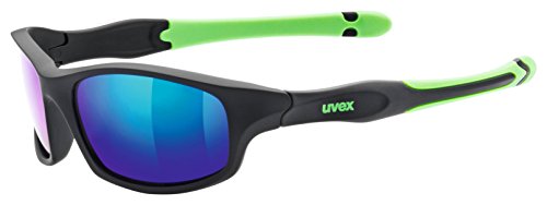 uvex sportstyle 507 - Sonnenbrille für Kinder - verspiegelt - inkl. Kopfband - black matt green/green - one size
