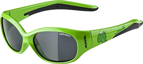 ALPINA FLEXXY KIDS - Flexible und Bruchsichere Sonnenbrille Mit 100% UV-Schutz Für Kinder, green, One Size