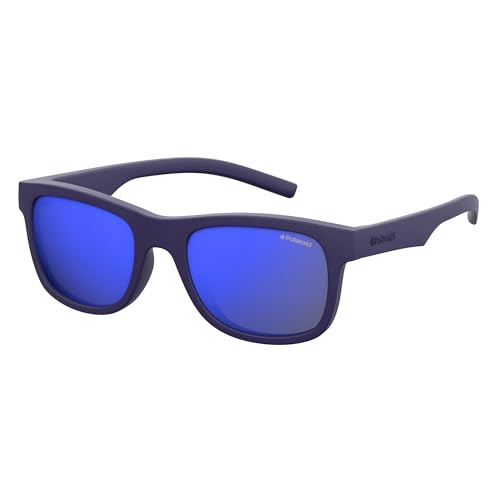 Polaroid Unisex Kinder Pld 8020/S Jy Ciw 46 Sonnenbrille, Blau (Rubber Bluette/Grey), EU