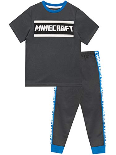 Minecraft Jungen Schlafanzug Grau 152