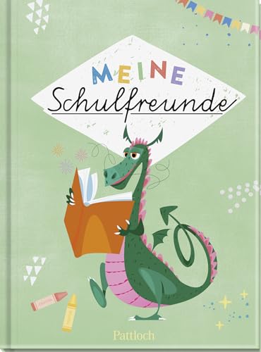 Meine Schulfreunde (Drachen): Freundebuch für die Grundschule | Das perfekte Geschenk für den Schulanfang und die Schultüte (Freundebücher)