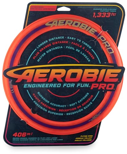 Aerobie Pro Flying Ring Wurfring mit Durchmesser 33 cm, orange, für Erwachsene und Kinder ab 5 Jahren (TOGGO Toys 2022)