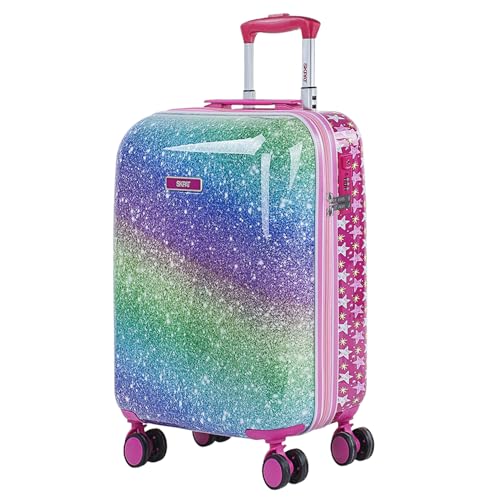 SKPAT - Koffer Kinder Jungen Starre Kinder Koffer Leichte - Kinderkoffer Jungen für Flugzeugkabine Koffer Kinder Mädchen mit 4 Rädern - Koffer für Kinder 55x40x20 131350, Fuchsia